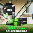 thumbnail image 2 of SOYUS 12-Amp Electric Dethatcher & Scarifier , 13-Inch 2-in-1 Lawn Renovator with 30L Collection Bag, 4-Position Depth Adjustment, Quick-Fold Handle for Thatch Removal & Aeration, 2 of 7