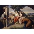 thumbnail image 2 of Bernhard Von Neher 18x14 Black Ornate Wood Framed Double Matted Museum Art Print Titled - The Angels with Abraham (1830-1832), 2 of 5