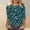 A700 Multicolor, variant on Tunic Blouse for Women Crewneck 3/4 Sleeve Artistic Casual Loose Fit Botanical Leaf Pattern Print Soft Breathable Lightweight Fashion Pullover Summer Fall Tops
