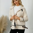 thumbnail image 5 of Women's Coat With Lapel And Button Closure Short Warm Cardigan Top Soft Jacket Women Active Long Sleeve Bed Jacket Cardigan Women Size Medium Women Fitted Jacket Casual Zip up Ladies Coats And Jackets, 5 of 8