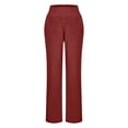 thumbnail image 5 of Women's Pants Plus Size Pull on Pants Stretchy Wide Leg Yoga Pants Flare Pants for Workout Running Athletic Activewear, 5 of 6