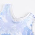 thumbnail image 5 of Gymnastics Leotards for Girls with Shorts Sparkly Sleeveless Ballet Dance Unitards Print 3Pc Athletic Tumbling Outfits, Blue, 7-8Y, 5 of 7
