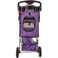 thumbnail image 2 of Paws & Pals Pet Stroller for Cats & Dogs Folding 3-Wheel Carrier Jogger (Purple) (Small), 2 of 8