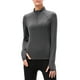 thumbnail image 1 of TFixol Camisa deportiva para mujer Color sólido Cuello alto Manga larga Cremallera, 1 of 8