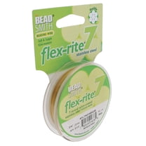 The Beadsmith Flex-Rite Wire - Beading Wire, 49 Strand, Gold, .018