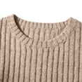 thumbnail image 6 of Ozmmyan Womens Crew Neck Sweater for Womens Long Sleeve Ribbed Knit Relaxed Fit Casual Solid Sweater Top Fall Winter, 6 of 7