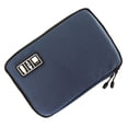 thumbnail image 3 of Qarigey Gran oferta, Cable de datos para teléfono móvil, de auriculares, Estuche de transporte, bolsa de almacenamiento impermeable Envolturas para manijas de equipaje azul marino, 3 of 6