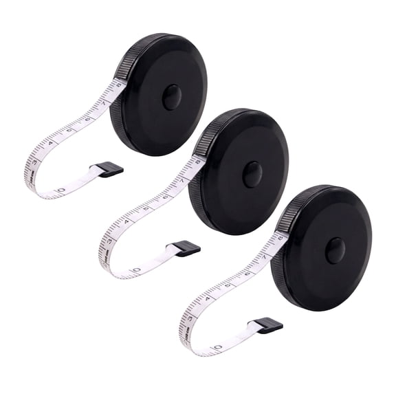 Measuring Tape, 3 Pack, Retractable Soft Ruler, 60 Inch/1.5m, Double-Sided Scale, for Sewing, Fabric, Craft, Home Use