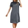 thumbnail image 1 of Mefallenssiah Mode Robe Décontractée à Manches Courtes et Col Rond pour Femmes, 1 of 6