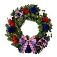 thumbnail image 2 of Nkmbld 4th of July Wreaths for Front Door, Independence Day Wreath Red White Blue Flower Wreath for Independence Day Memorial Day Flag Day Decor, 2 of 8