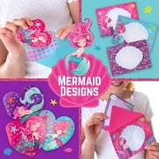 GirlZone Mermaid Stationary Gift Set for Girls, 45 piece Letter Writing Kit with Envelopes, Paper, Cards and More, Great Mermaid Gifts for Girls 9-12