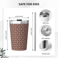 thumbnail image 4 of PAYOHTO Coffee Coloured Flowers Insulated Stainless Steel Tumbler 12 oz Thermos Come with Straw Kids Leak-Proof Travel Mug Cup, 4 of 7