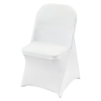 KFFKFF Elastic Spandex Foldable Chair Wraps, All-Purpose Chair Shield, Detachable and Cleanable Protective Cases, for Nuptials, Festive Occasions, Formal Events, Gatherings, Feasts (Set of 12, White)
