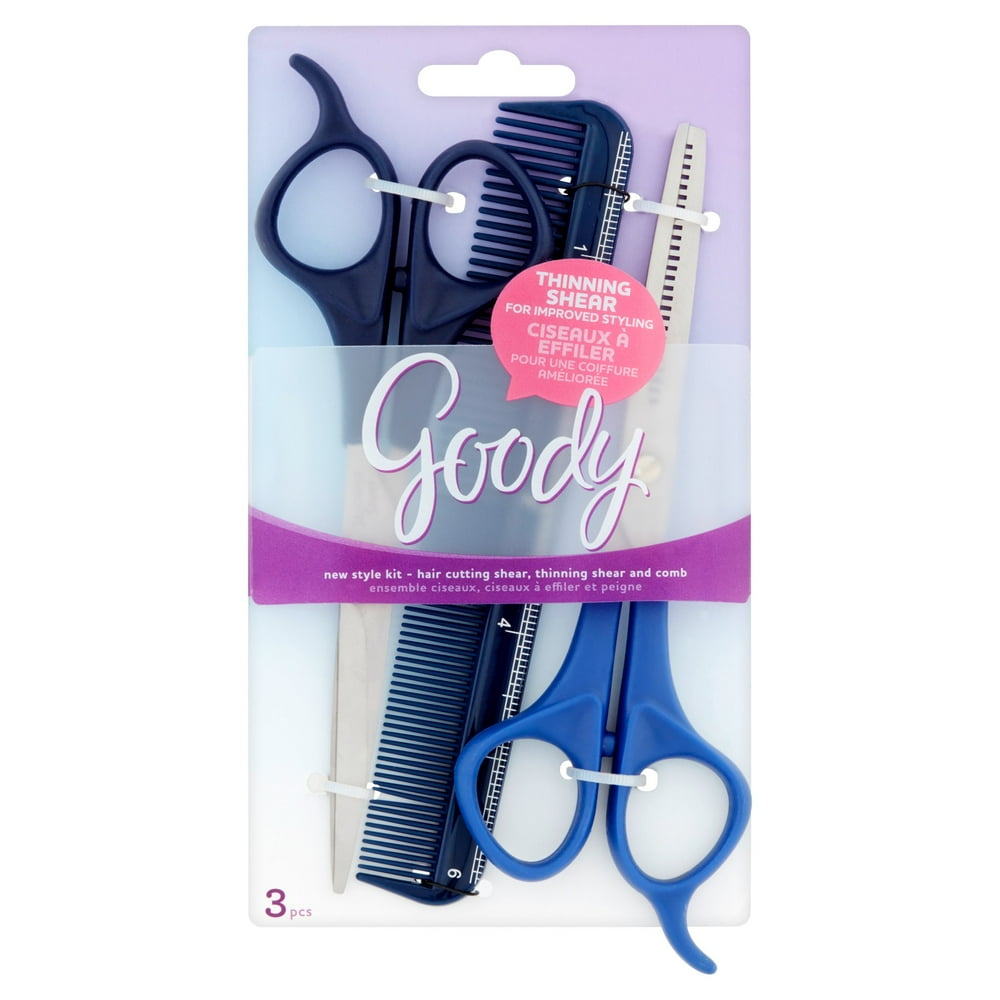 Goody New Style Kit, Hair Cutting Shears Thinning Shears and Comb, 3