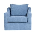 thumbnail image 2 of New Classic Furniture Sylvie Polyester Fabric Swivel Chair in Blue Slate, 2 of 6