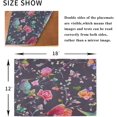 thumbnail image 5 of GZHJMY Placemats Set of 4,Vintage Bird Butterfly Heat-Resistant Non-Slip Double Sided Washable Kitchen Dining Table Mats for Kitchen Table Decoration, 12"x18", 5 of 6