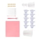 thumbnail image 2 of Kit de herramientas de taza medidora de silicona, espátula, guantes para dedos, pipetas, juego de herramientas para mezclar resina epoxi para manualidades, juego de herramientas de 32 piezas, rosa, 2 of 5