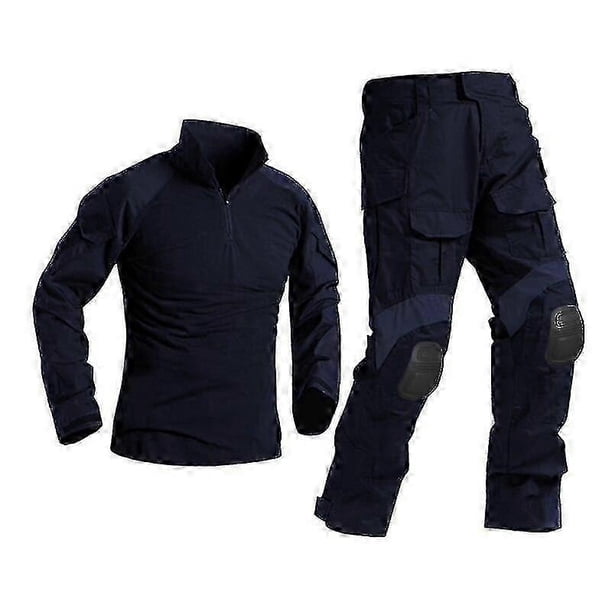 Men Military Tactical Uniform Shirt Combat Pants Suit With Knee Pads Army Clothing Airsoft Paintball Camouflage Work Clothes-YuJia
