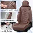 thumbnail image 4 of Coverado Car Seat Covers FullSet, Luxury Leather Front and Back Seat Protectors, Comfortable Auto Interior Cushions Universal Fit for Most Cars, SUVs and Trucks, Coffee, 4 of 8