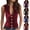 Wine, variant on Women's Velvet Vest, Deep V Neck Elegant Suit Vest Y2K Sleeveless Button Up Waistcoat Tops Wine XL(XL)