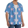 thumbnail image 4 of Wukai Cute Poodle Dog Men's Casual Short-Sleeve Button Down Shirt - Lightweight Summer Dress Shirt for Daily Wear-XX-Large, 4 of 7