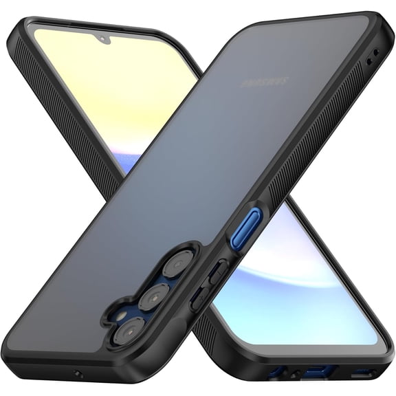Slim Fit Case for Samsung Galaxy A15 5G 2024 - Translucent Matte Hard PC Back & Soft TPU Bumper, Shockproof Protective Case for Samsung Galaxy A15 5G 2024 (Black)