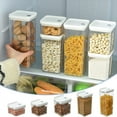 thumbnail image 1 of Xihbxyly Recipientes Herméticos para Almacenar Alimentos, Diseño de Hebilla Transparente, Mantienen Los Alimentos Secos Frescos Por Más Tiempo, Frascos Apilables Que Ahorran Espacio, Organización de, 1 of 4