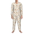 thumbnail image 3 of Sikiie Happy Easter Mens Pajama Set, Soft Warm Long Sleeve Sleepwear, Cozy Button-Down Pjs for Men-X-Large, 3 of 7
