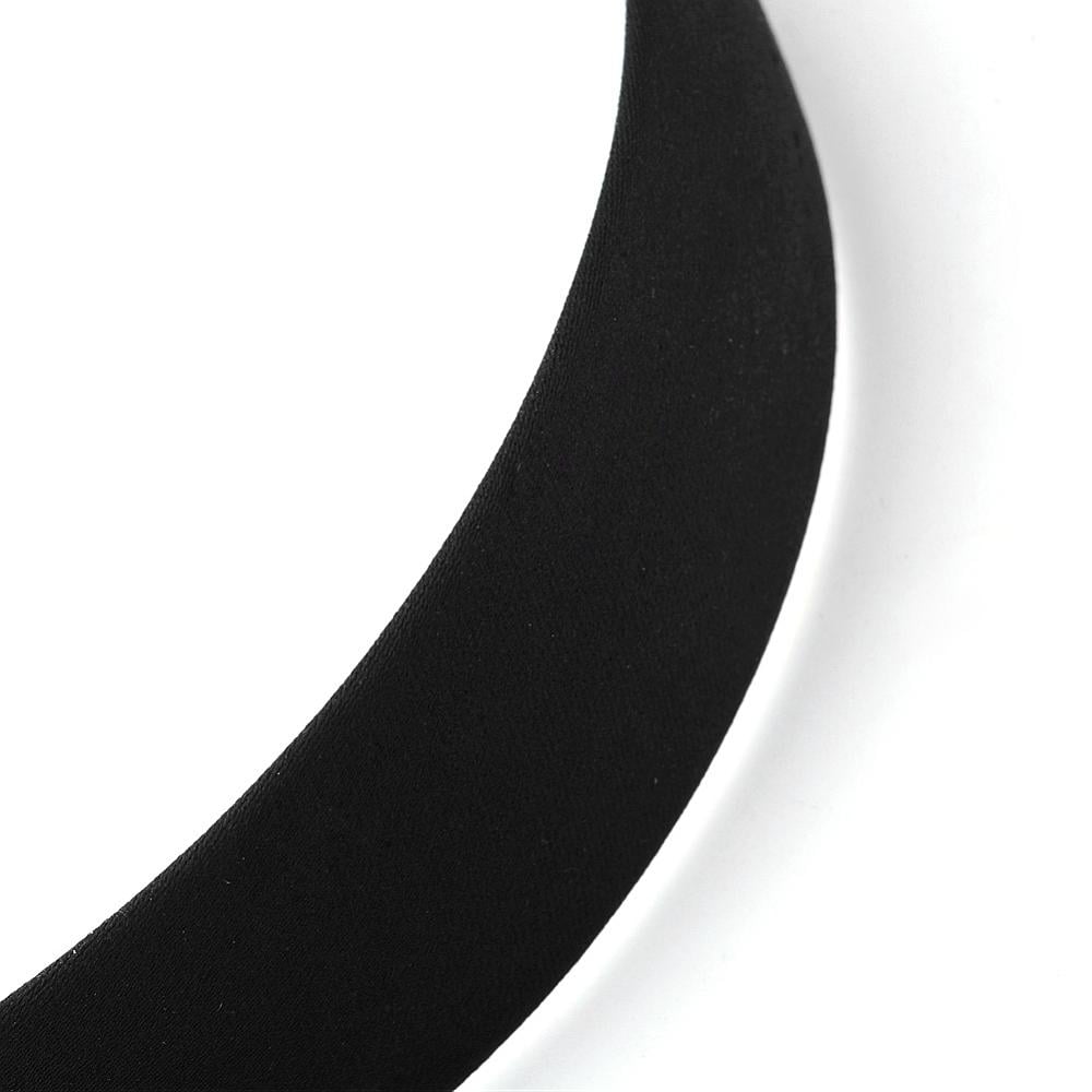 Plastic Hair Bands with Cloth Covered Black 30mm Inner Diameter: 125mm