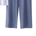 thumbnail image 4 of BaoFuBaoMei Lounge Sets for Men 2 Piece Big and Tall Crew Neck Pajamas Short Sleeve Top Joggers Sleepwear Sets Solid Soft Loungewear with Pockets, 4 of 5