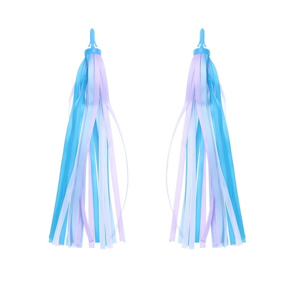 Chidian One Pair of Childrens Bike Handlebar Streamers Grips Tassels Ribbons Baby Carrier Accessories (Blue)