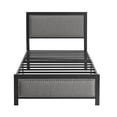 thumbnail image 5 of Taomika, Twin Size Platform Bed Frame with Headboard ,Grey Bed Frame, 5 of 6