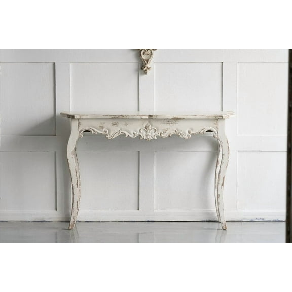 Elegant Queen Anne-style Legs|46" Console Table for Hallway, etc.