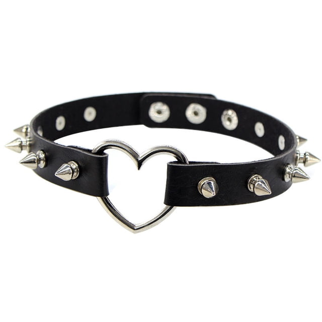 2026 Grands Colliers Ras du Cou Gothiques Punk Rock Ronds pour Femmes et Hommes, Collier en Cuir avec Rivet à Pointes, Collier Ras du Cou, Bijou de Déclaration
