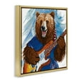 thumbnail image 4 of Stupell Industries Bear Playing Guitar Entertainment Painting Gold Floater Framed Canvas Art Print Wall Art, 18 x 18, 4 of 10