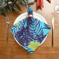 thumbnail image 2 of Coolnut Set of 1 Beautiful Tropical Plants Palm Leaves Flowers Satin Napkin Square 20 Inches Table Napkins Soft Smooth Decorative Napkins for Wedding Banquet Party Decoration, 2 of 6