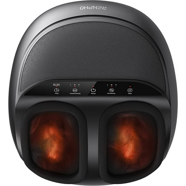 RENPHO Masajeador de pies eléctrico Masaje Shiatsu con calor infrarrojo, compresión de aire RENPHO RF-FM059-BK