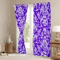 thumbnail image 3 of Manfei Purple Damask Flower Curtains Pack of 2 (42x84 Each), Tribal Hippie Mandala Curtains Blackout, Teen Adult Female Man Bedroom Curtains, Curtains and Drapes Room Decor, 3 of 6
