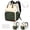 dark green, variant on Diaper Bag Backpack, Extra Large for Twins & 2 Kids, Expandable 25‑37L Travel Baby Bag with Changing Pad & Earphone Hole, Apricot Green