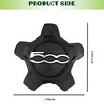 thumbnail image 2 of Car Wheel Center Cap Cover for Fiat 500X - 6AN68LXHAA Dust Cover Car Accessories Black, 2 of 5