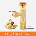 thumbnail image 1 of R22 R410A Air Conditioning Refrigeration Charging Adapter for 1/4\" Safety Valve, 1 of 8