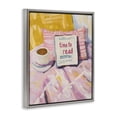 thumbnail image 2 of Stupell Industries Glam Time To Read in Morning Gray Floating Frame Canvas Art, 17 x 21, by The Prints Vibe, 2 of 8