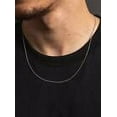 thumbnail image 3 of Real 925 Sterling Silver Mens 1.3mm Curb Cuban Chain Necklace - All Sizes, 3 of 5