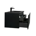 thumbnail image 5 of Moore 36 Inch Matte Black Wall Mount Vanity With A Integrated Black Sink, 5 of 5