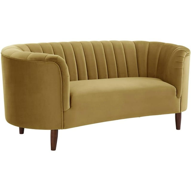 ACME Millephri Causeuse en Velours Jaune Olive