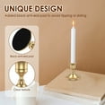 thumbnail image 5 of 6Pcs Candlestick Holders Vintage Metal Taper Candle Holders Black/Gold Candle Holder Set Decorative Nonslip Candle Stick Holder for Wedding Dinning Party, 5 of 10