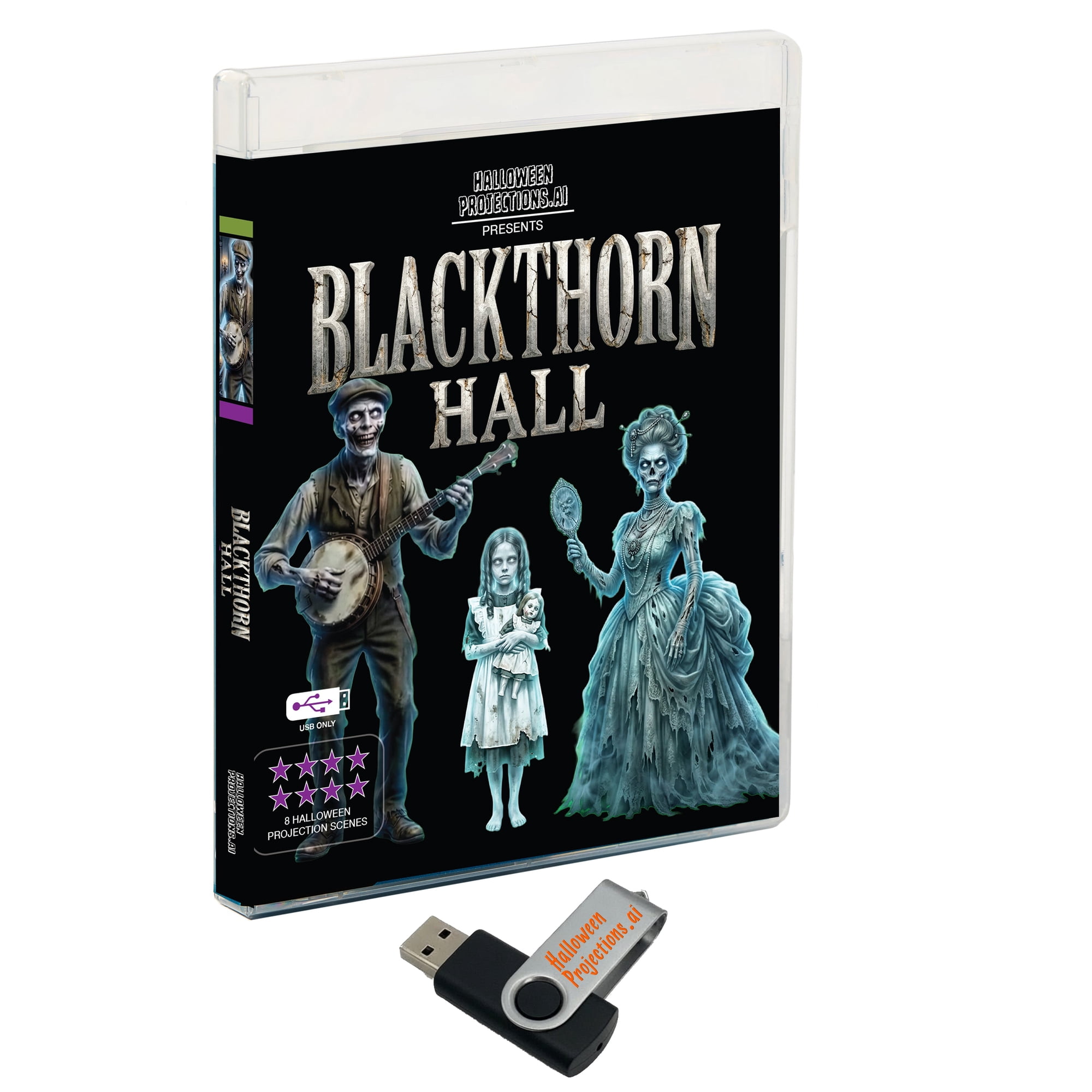Blackthorn Hall Halloween Projection Video on USB