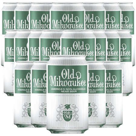 Old Milwaukee 20 Pack Non-Alcoholic Beer | Domestic Non-Alcoholic Malt Beverage | 12 FL OZ Cans
