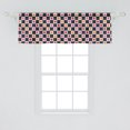 thumbnail image 2 of Ambesonne Geometric Window Valance, Grid Vivid Squares, 54" X 18", Multicolor, 2 of 3