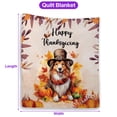 thumbnail image 5 of Happy Thanksgiving Collie Welcome Thankful Fall Autumn Pumpkin Quilt Blanket Collie Dog Lover Gifts Idea Cozy Comforter Throw Blanket - 02021, 5 of 5